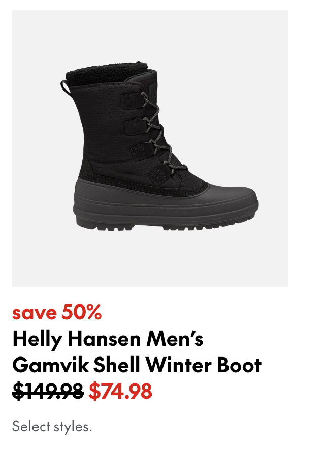 Men's Helly Hansen Gamvik Shell Boot save 50%