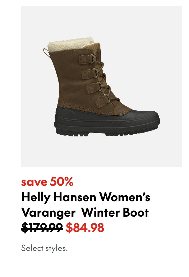 Women's Helly Hansen Varanger Winter boot save 50%
