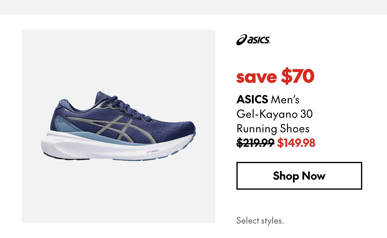 Asics Gel Kayano running shoes save 30%