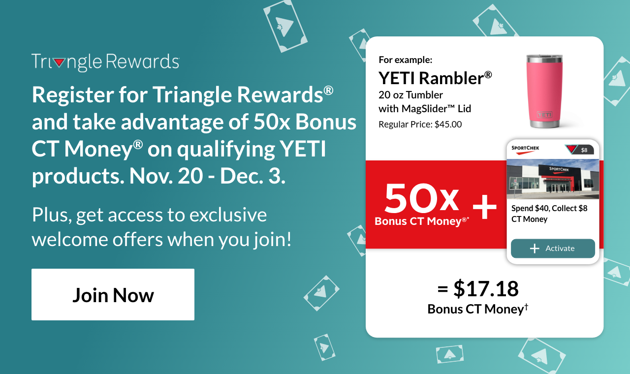 YETI Triangle Registration Offer (Blue Background)