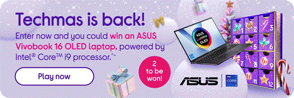 Techmas is back! You could win an ASUS Vivobook 16 OLED laptop.