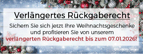 Verlängertes Rückgaberecht! Sichern Sie sich jetzt Ihre Weihnachtsgeschenke und profitieren Sie von unserem verlängerten Rückgaberecht bis zum 07.01.2026!