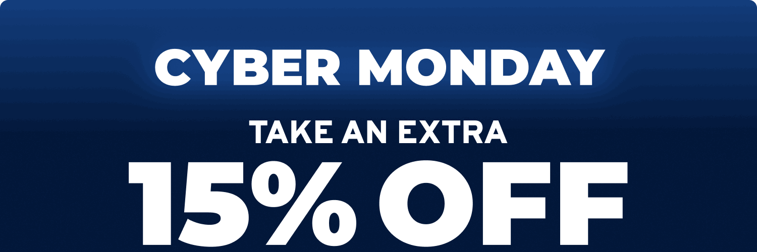 Cyber Monday I Take an Extra 15% Off I Use Code: CYBER15