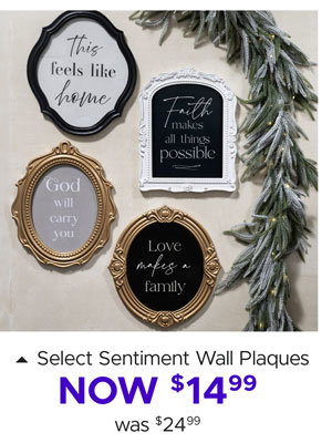 Sentiment Wall Plaques