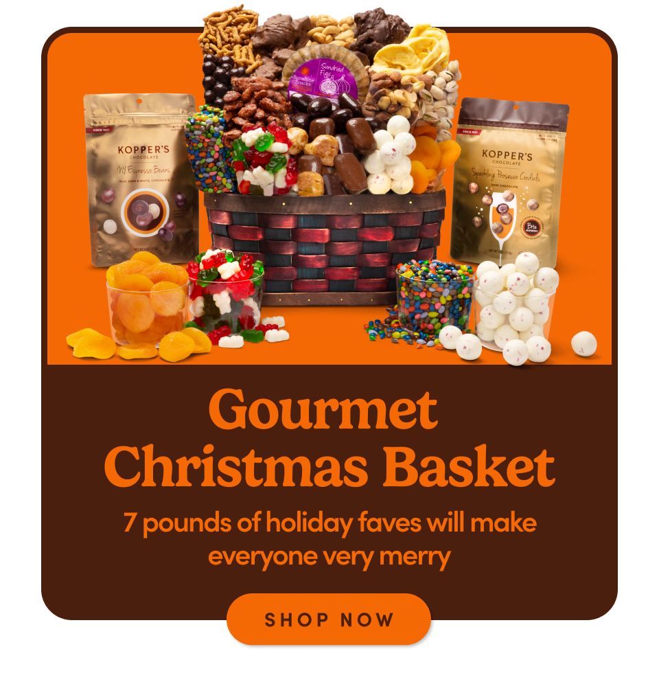 Gourmet Christmas Basket – 7 pounds of holiday faves will make everyone very merry; Shop now