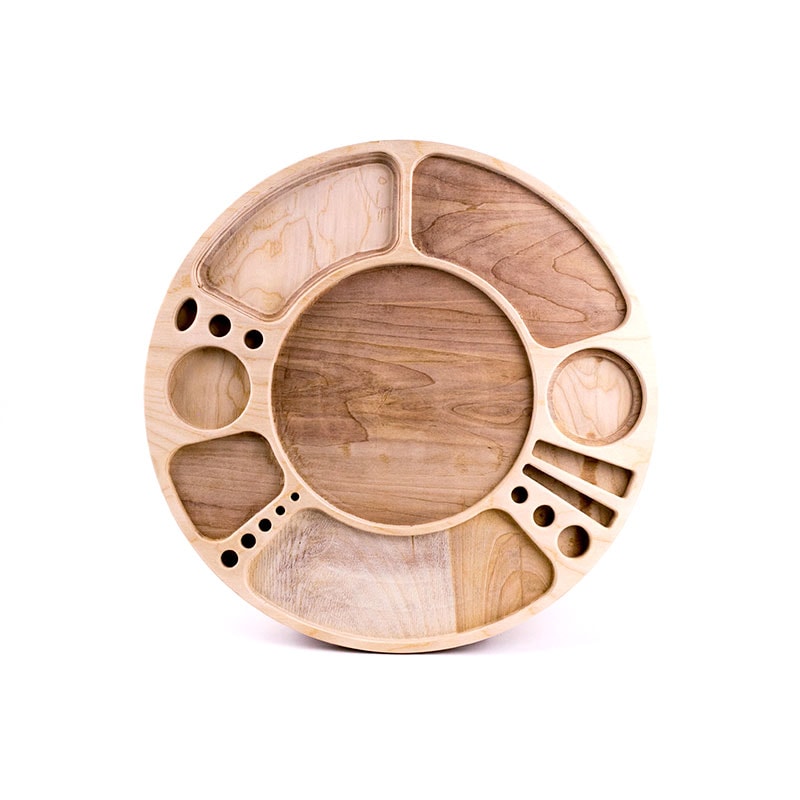 Image of Blank/Unfinished Blazy Susan Spinning Rolling Tray