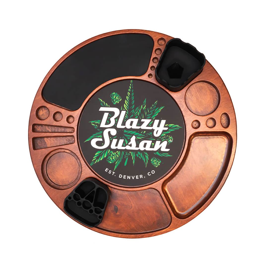 Image of Cherry Blazy Susan Spinning Rolling Tray