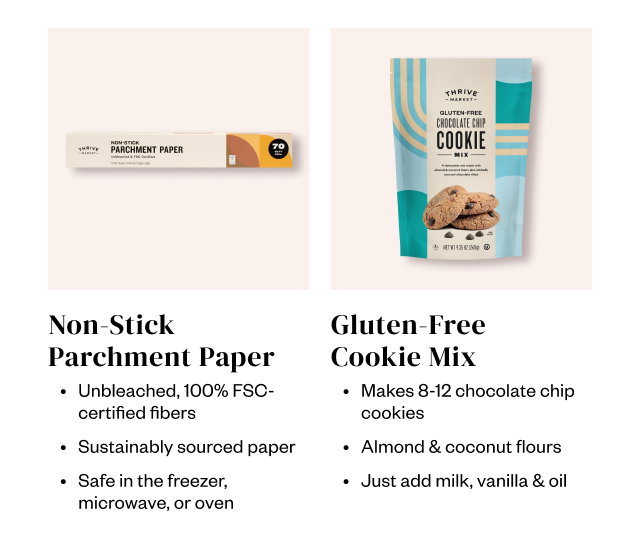 Non-Stick Parchment Paper + Gluten-Free Cookie Mix