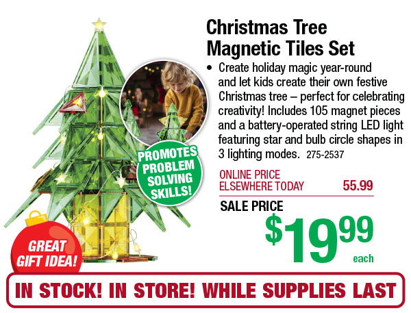 Christmas Tree Magnetic Tiles Set - ONLY $19.99!