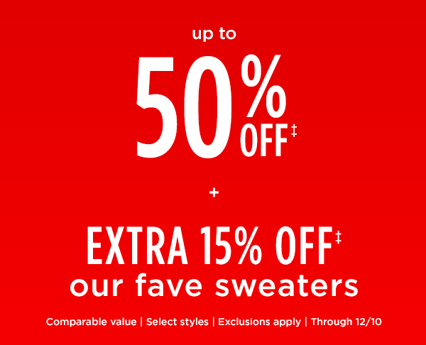 50% off + Extra 15% off