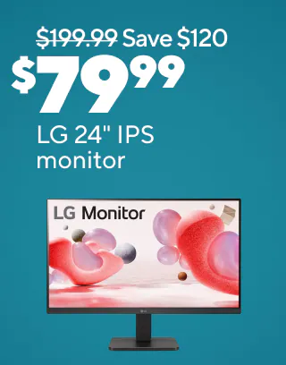 $79.99 LG 24 Flat IPS 100HzKelburne black $99.99$79 Apple Airtag 4pk60% off custom cards & invitations