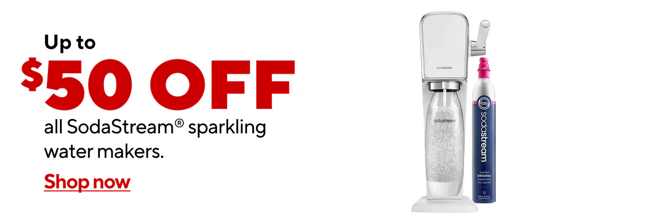 Save up to $50 on Select Sodastream items