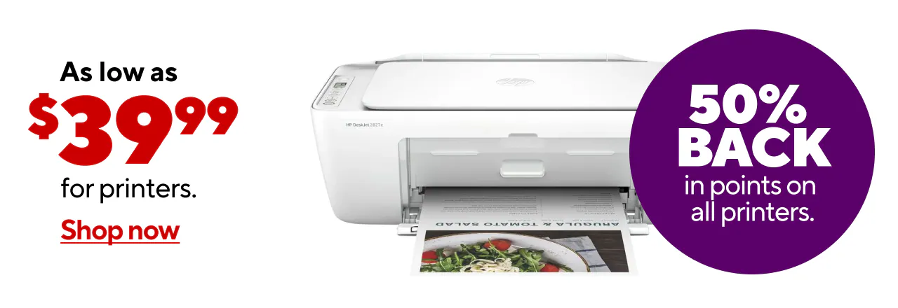 Printers as low as $39.99