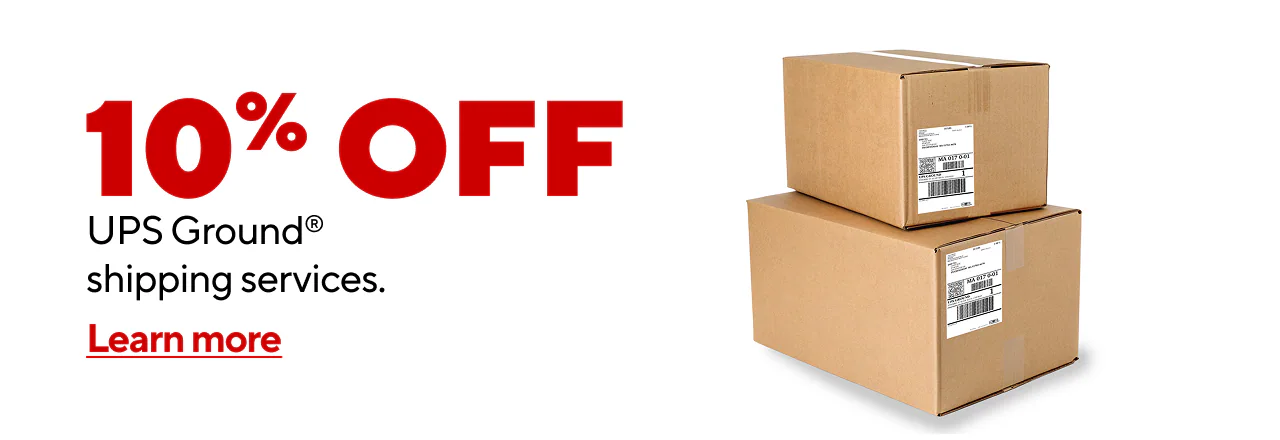 10% off UPS® Ground shipping services