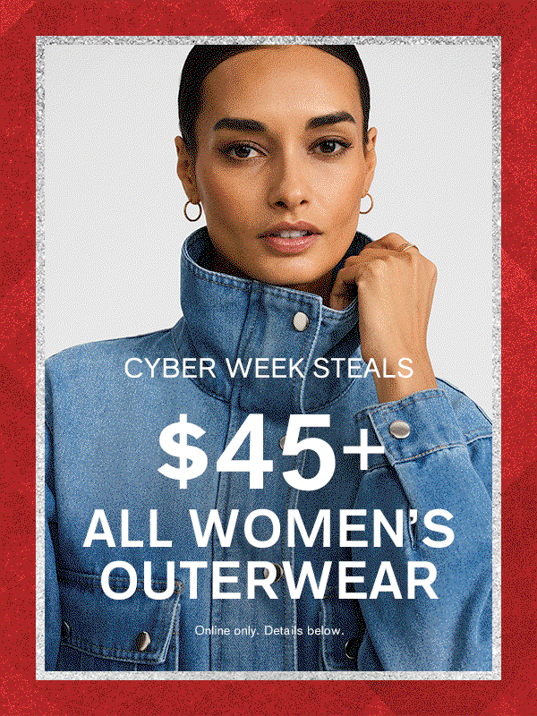 Cyber Week Steals $45+ All Women's Outerwear