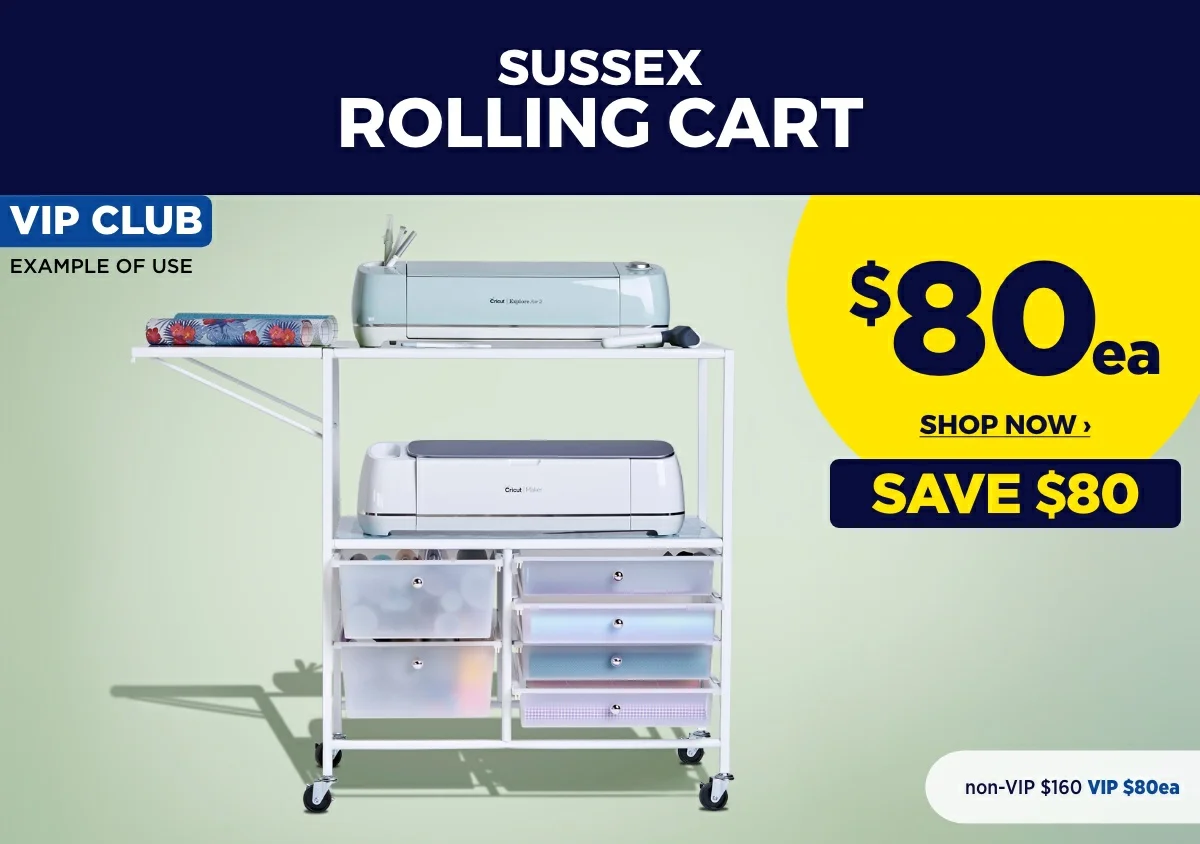 VIP $80 SUSSEX Rolling Cart
