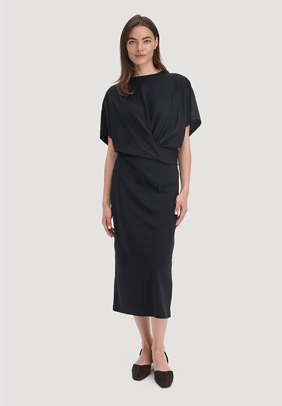 Jersey Kleid Midi Oversize aus reiner Bio-Baumwolle