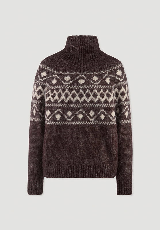Strick Pullover Relaxed aus Alpaka mit Bio-Baumwolle