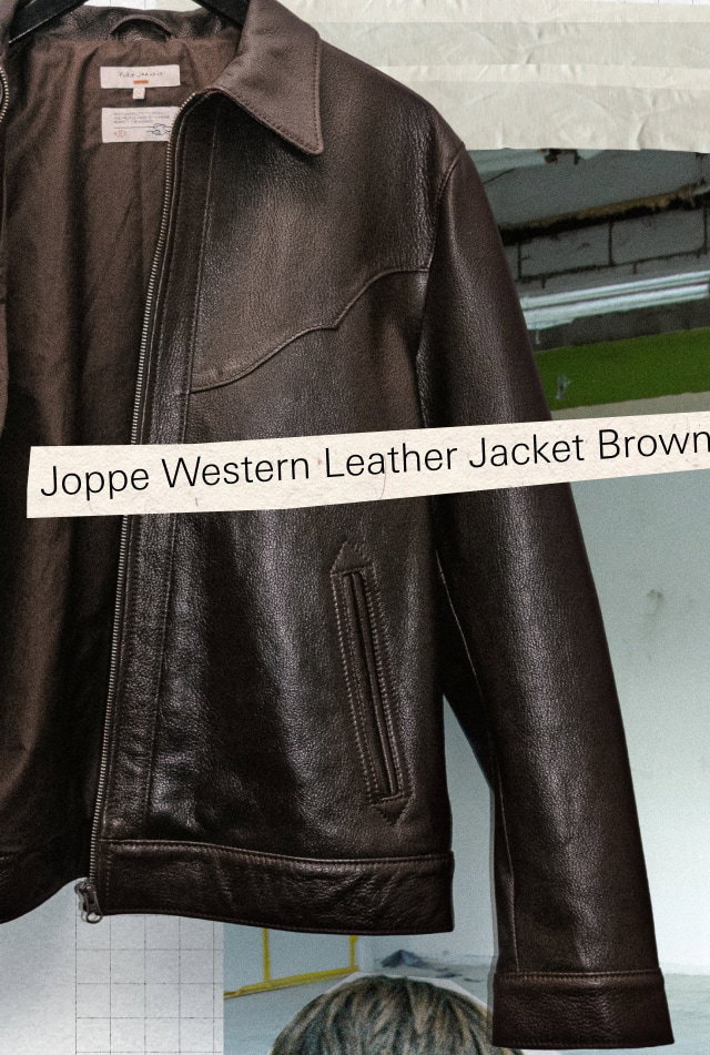 Joppe Western Leather Jacket Brown