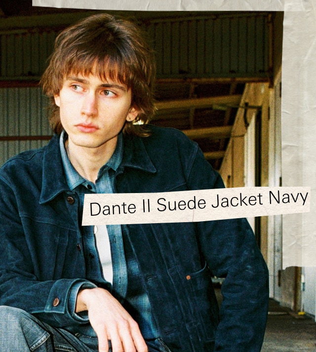 Dante II Suede Jacket Navy