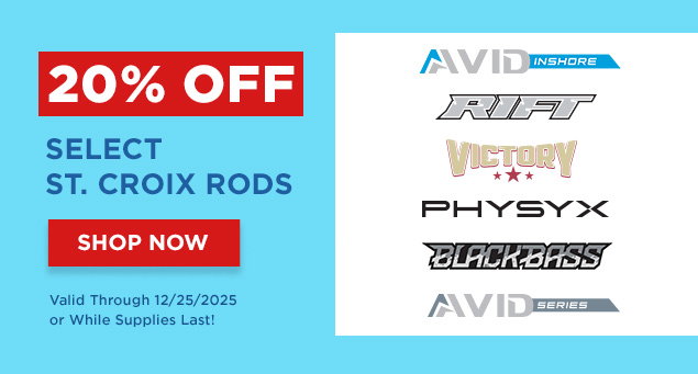 20% OFF Select St. Croix Rods