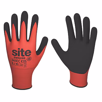 Site  Gloves Red / Black X Large