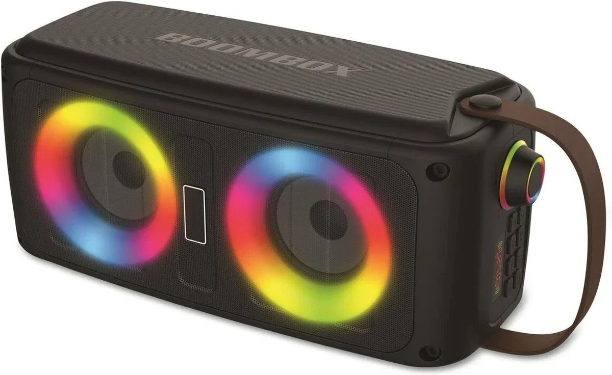 Image of Denver Bluetooth Speaker Draadloos - Lichteffecten - Muziek Box - AUX - TWS Pairing - BTV230 - Zwart