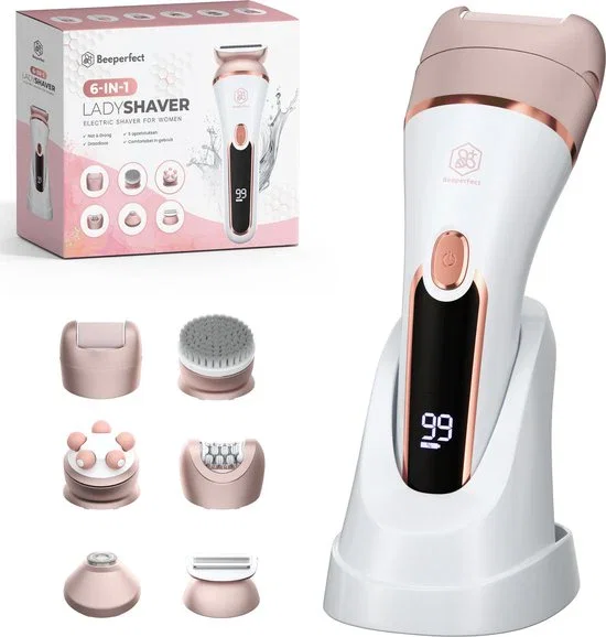 Image of 6 in 1 Ladyshaves Voor Vrouwen - Epilator - Scheerapparaat Vrouw - Bikinitrimmer - Oplaadbaar 