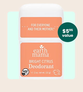 Bright Citrus Deodorant by Earth Mama. A $5.95 value! Code: FREEDEO. Get my Gift.