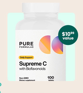 Supreme C with Bioflavonoids by PureFormulas. A $10.99 value! Code: FREEVITC. Get my Gift.
