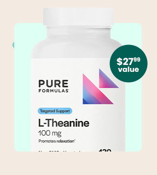 L-Theanine 100 mg by PureFormulas. A $27.99 value! Code: FREELTHEANINE. Get my Gift.
