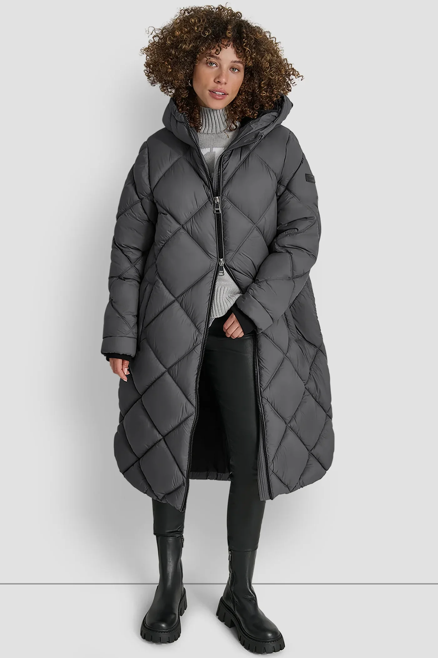 Image of SILKY LONG QUILTED PARKA