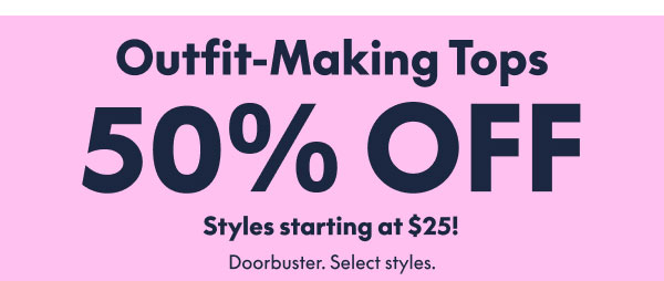 Tops 50% Off
