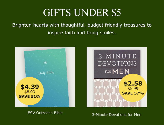 Gifts Under $5 | Bibles and books