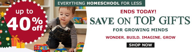 Ends Today! Save on Top Gifts for Growing Minds | Up to 40% Off