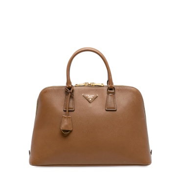 Prada Tan Large Saffiano Lux Promenade Satchel