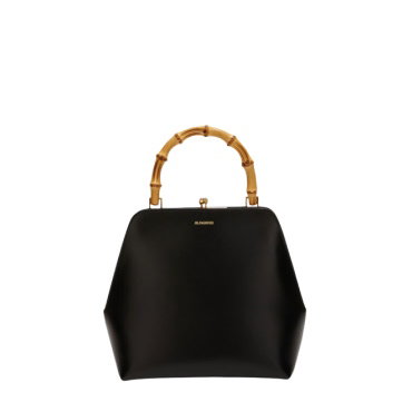 Jil Sander Black Goji Bamboo Top Handle Bag