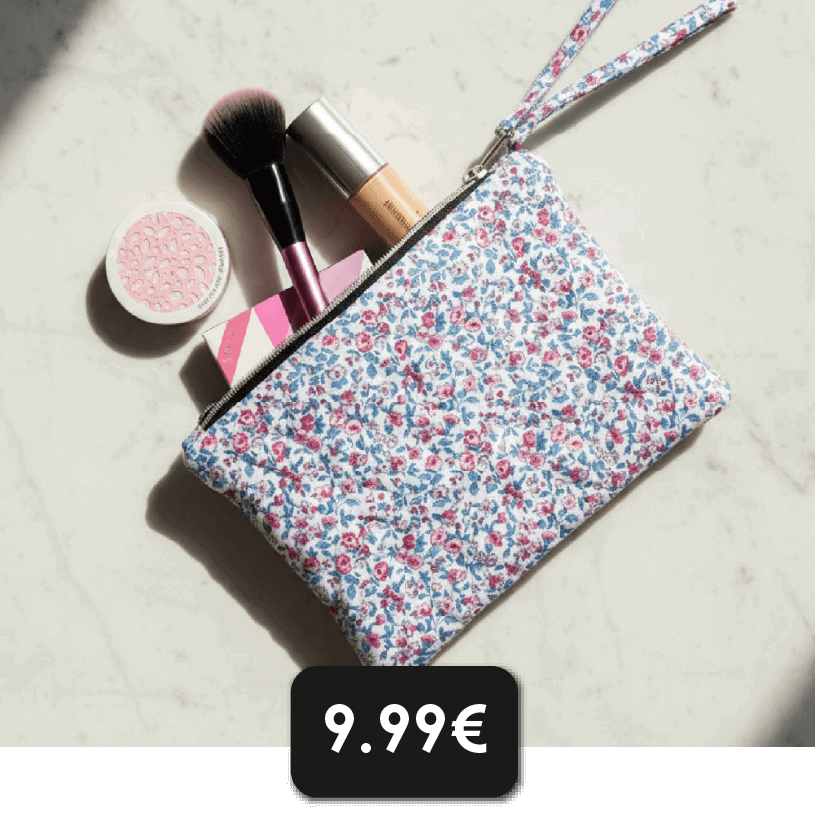 Kit Couture Craftine Pochette plate matelassée Sweet Flower