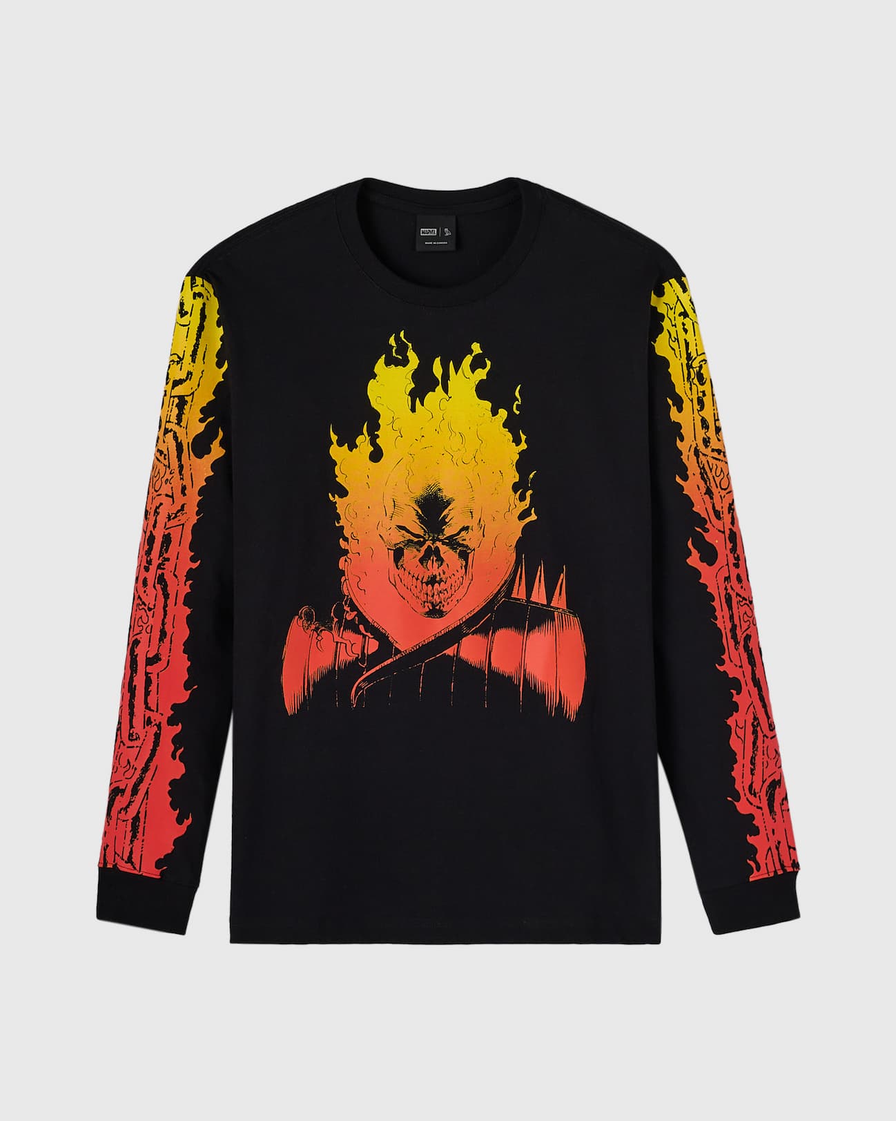 Marvel Ghost Rider Long-Sleeve Tee - Black