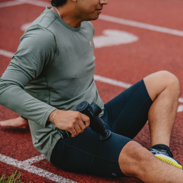 Man using a massage tool