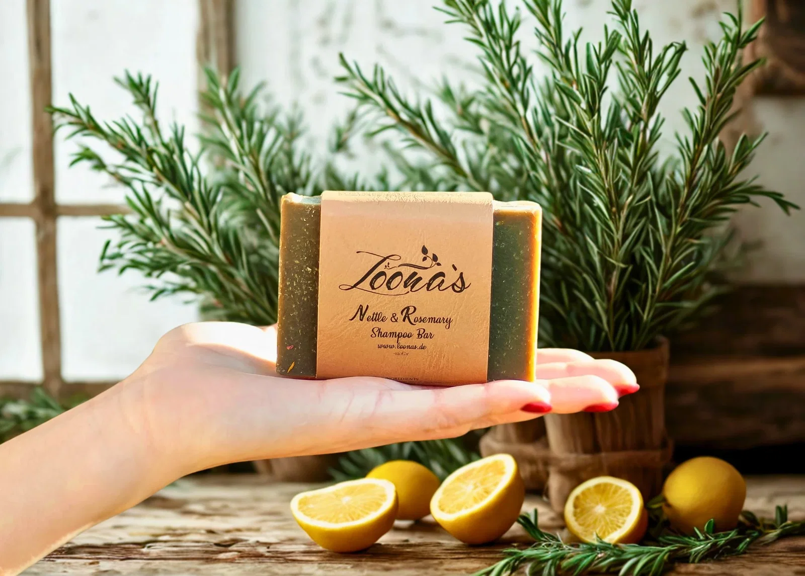 Image of 3-6% Herbal-Love Haarseife (Tiefenreinigung & schnell fettendes Haar)