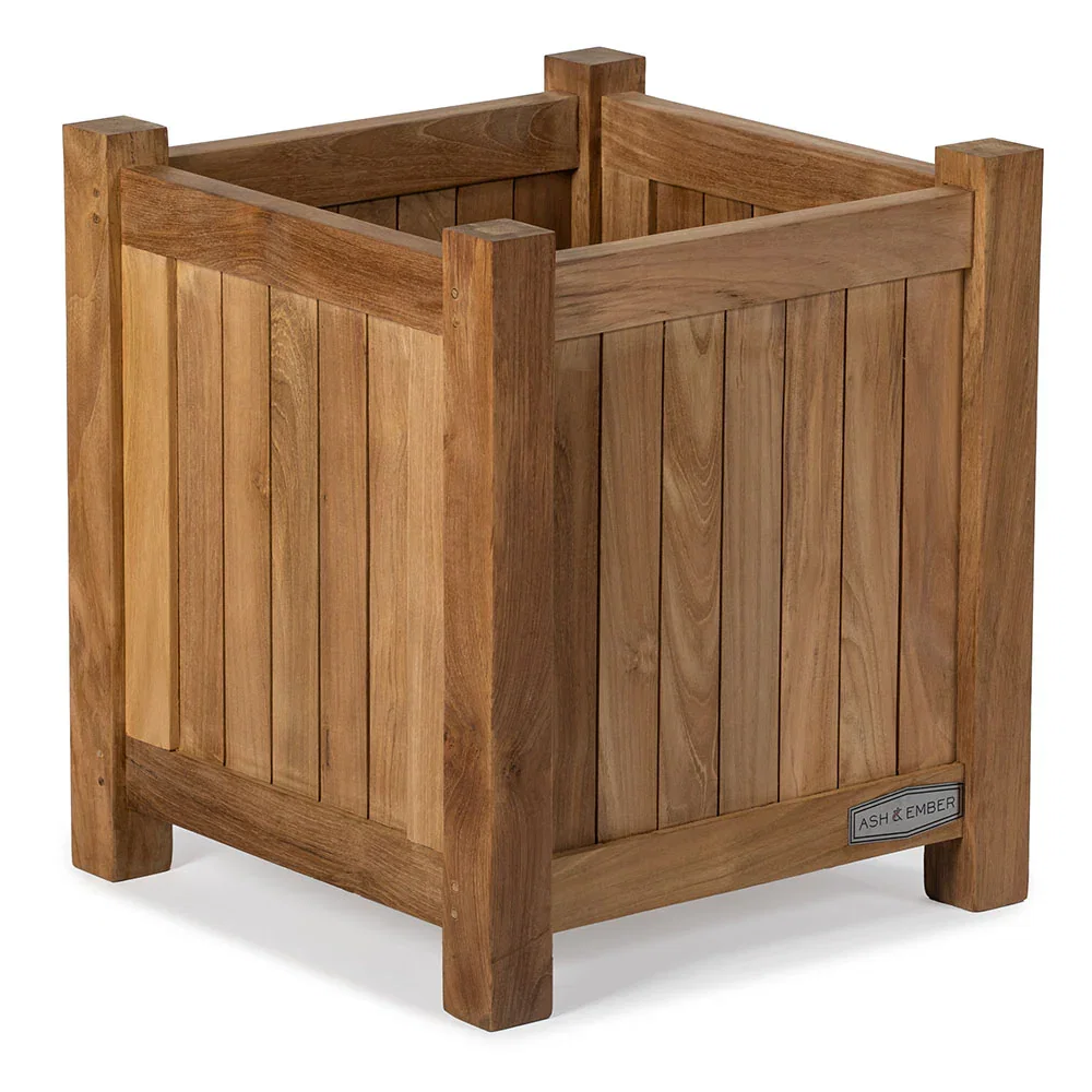 Image of Grade A Teak Square Planter Box