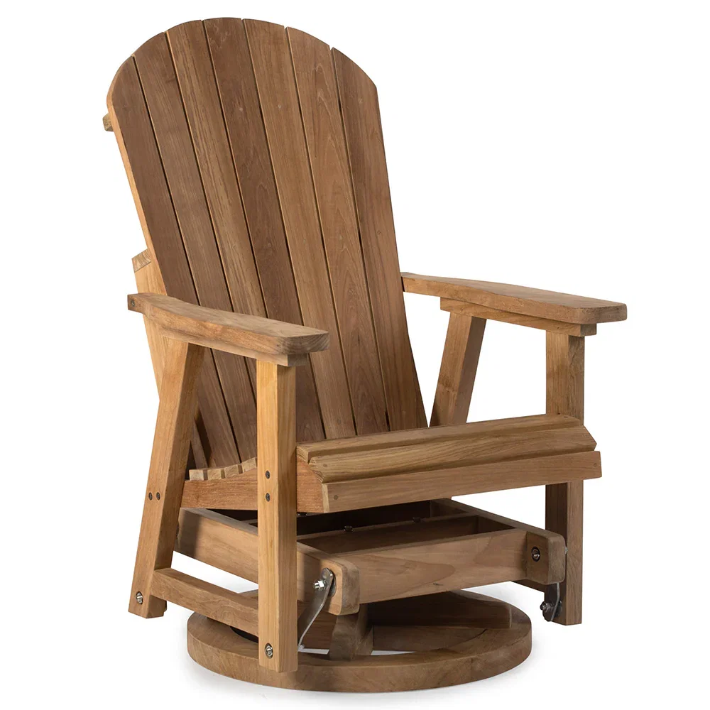 Image of Savannah Grade A Teak Swivel Glider Rocking Chair