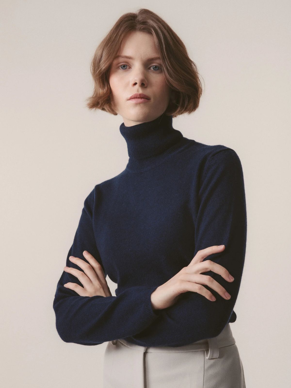 Cashmere Polo Neck - Navy KILTANE  Regular price£129.00