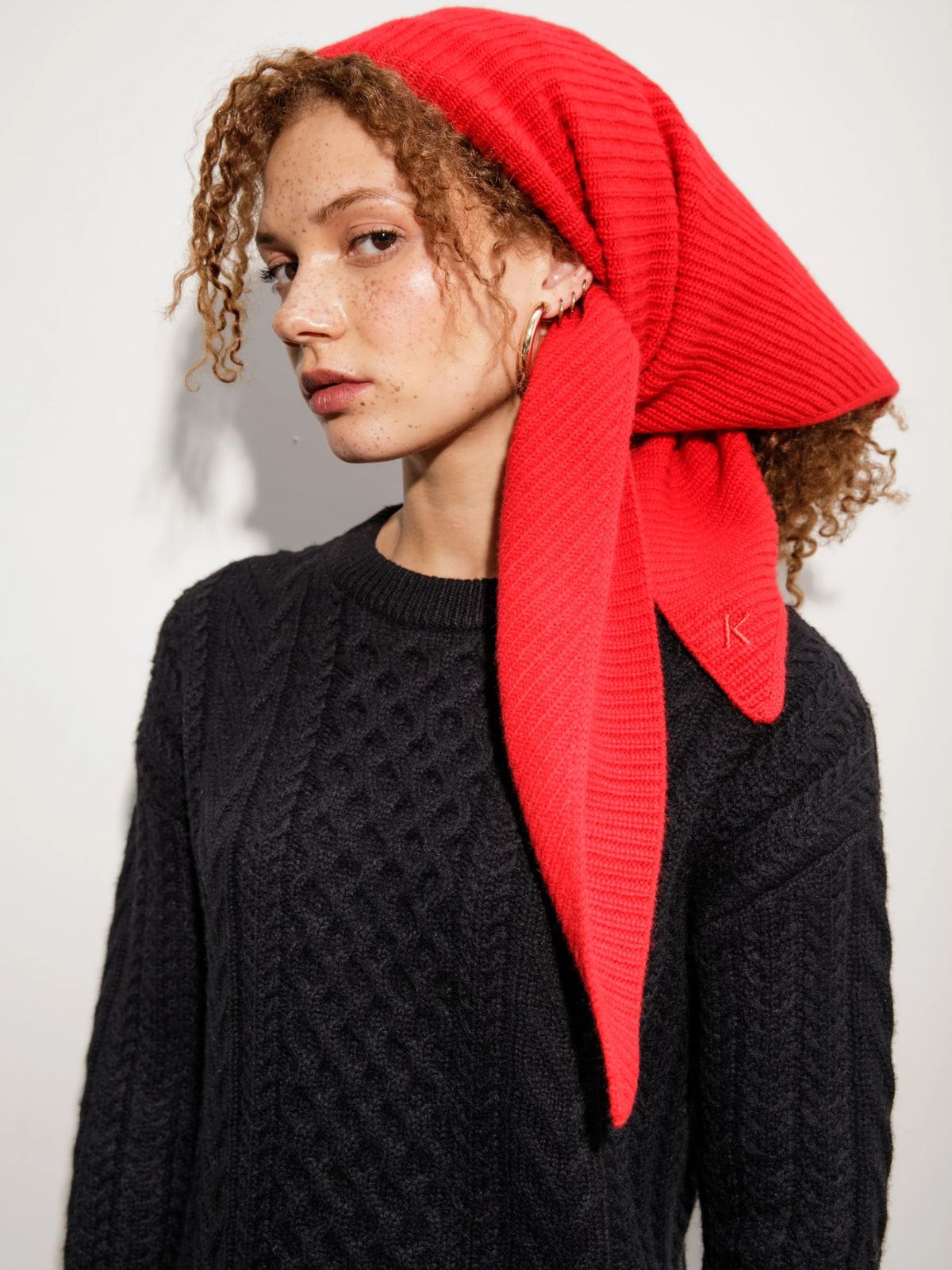Triangle Cashmere Scarf - Red KILTANE  Regular price£89.00