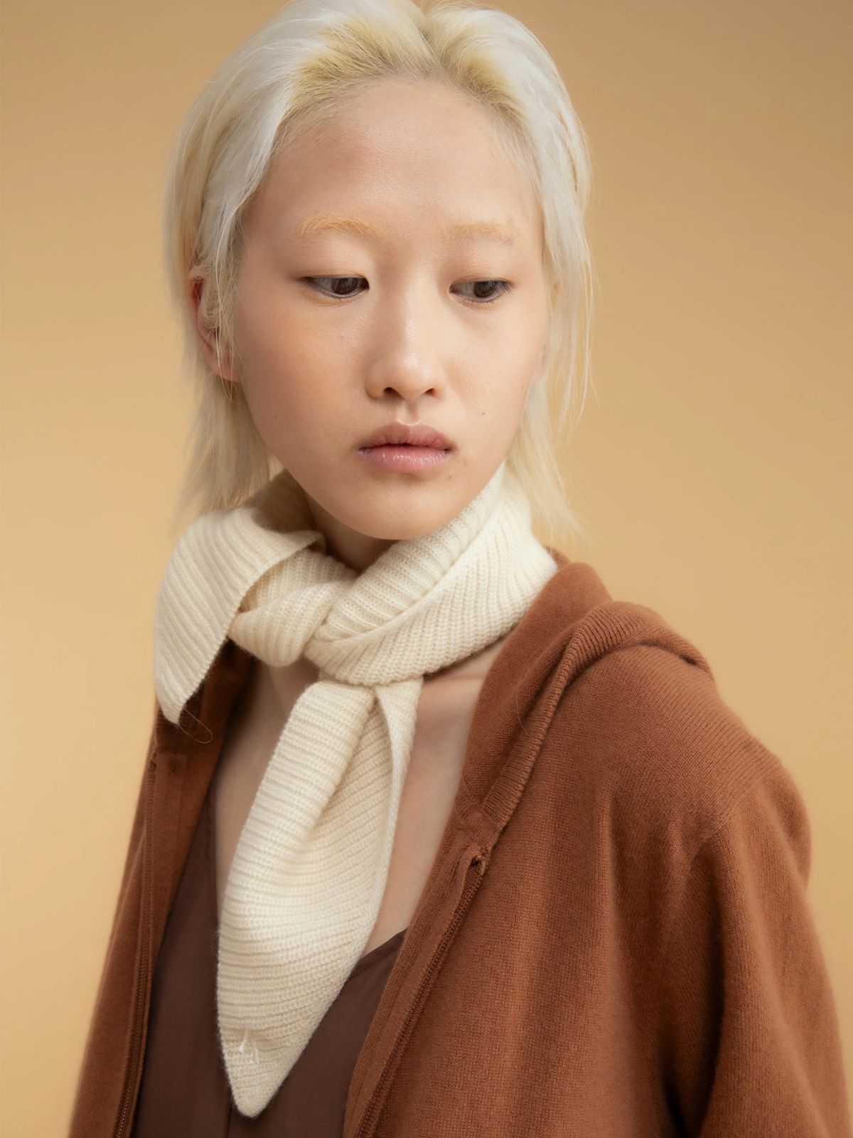 Knitted Cashmere Neck Tie - Cream KILTANE  Regular price£49.00