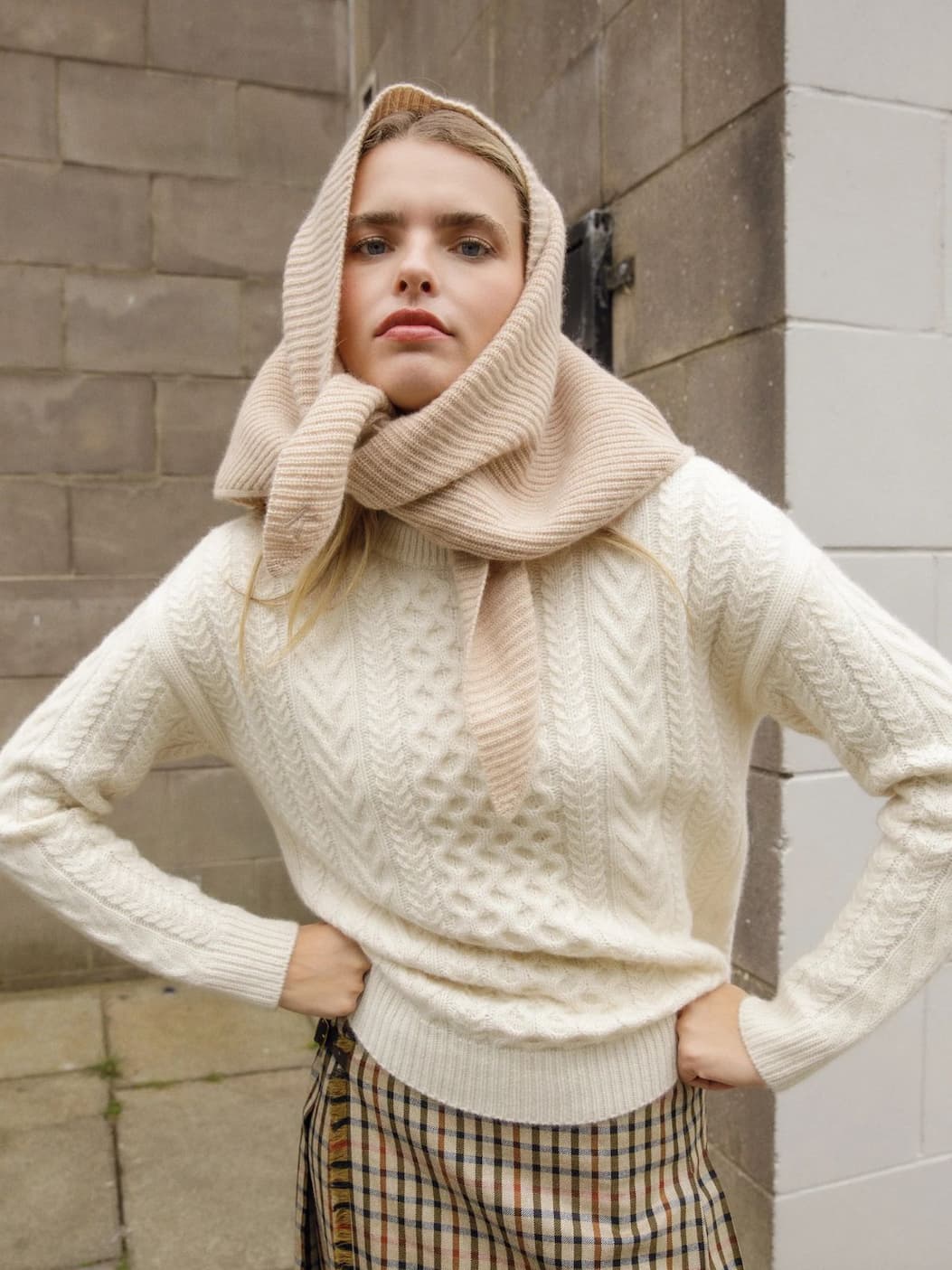 Triangle Cashmere Scarf - Vicuna KILTANE  Regular price£89.00