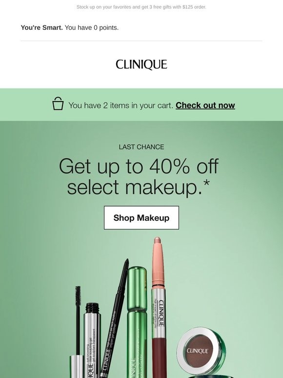 FINAL HOURS 💄 Up to 40% off select makeup.