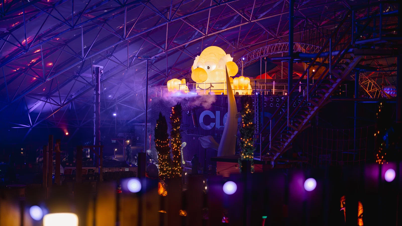 serendome during winter lights