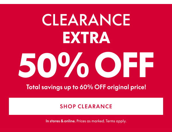 50% Off Clearance